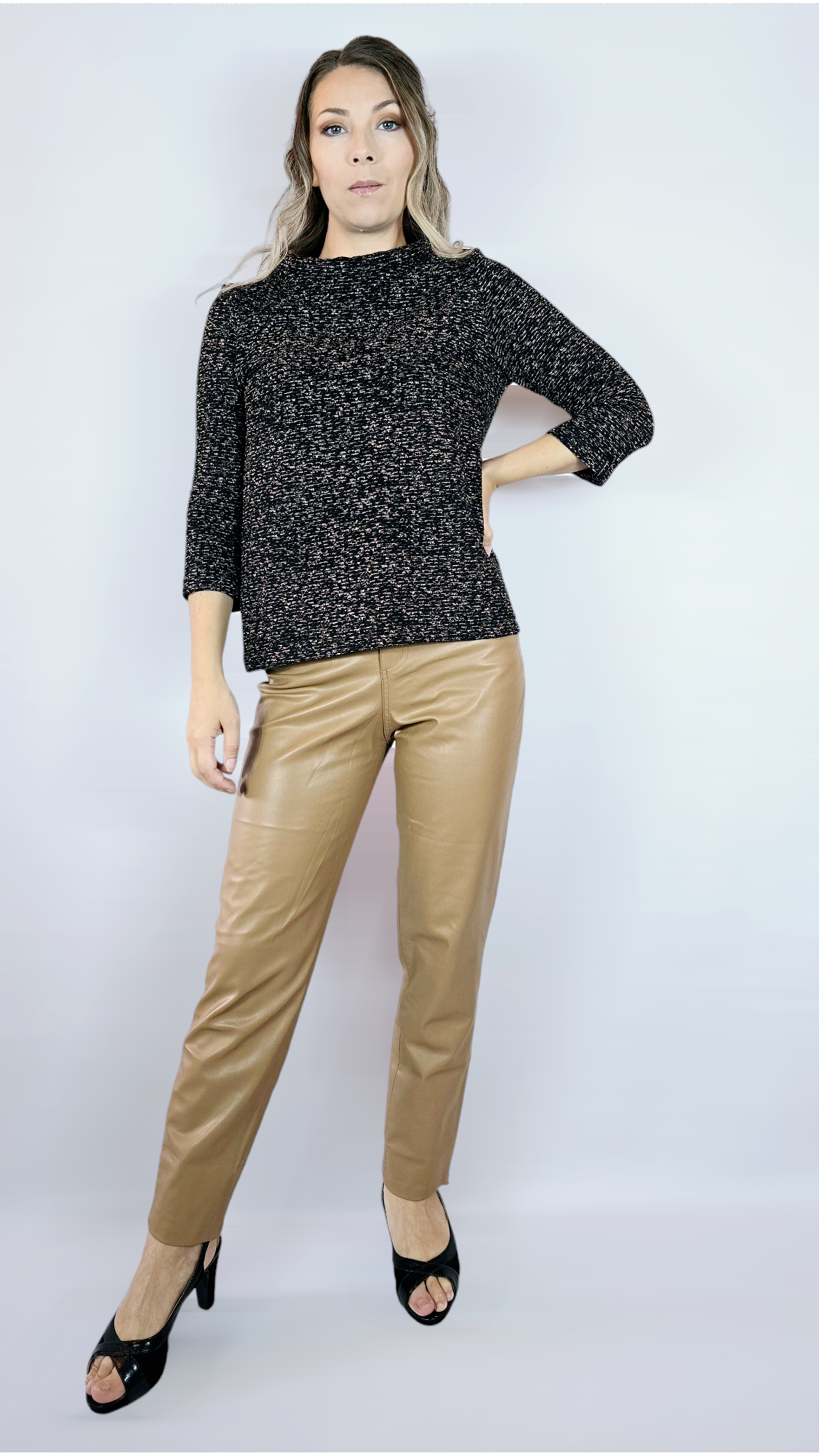 Byxor "skinn", Brun, 34