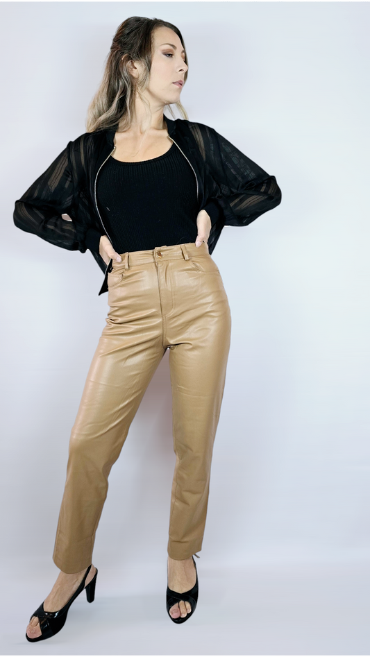 Byxor "skinn", Brun, 34