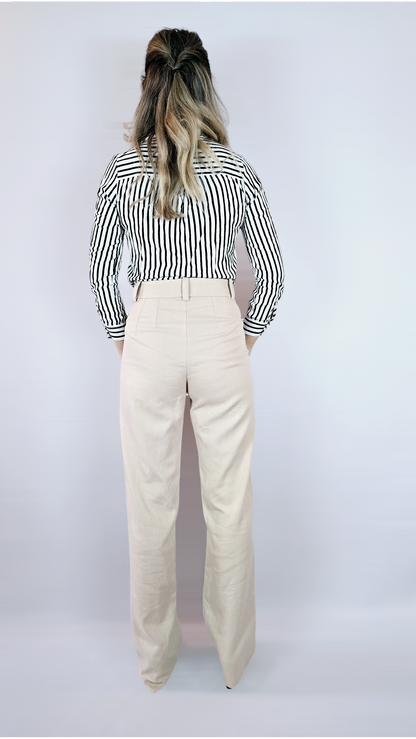 Skjorta, Svart/Vit randig, XS