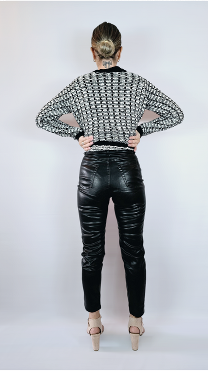 Byxor "skinn", Svart, 34