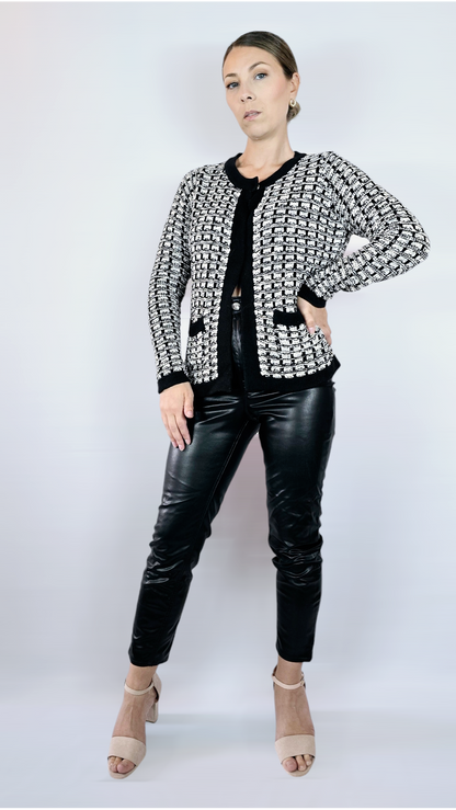 Byxor "skinn", Svart, 34