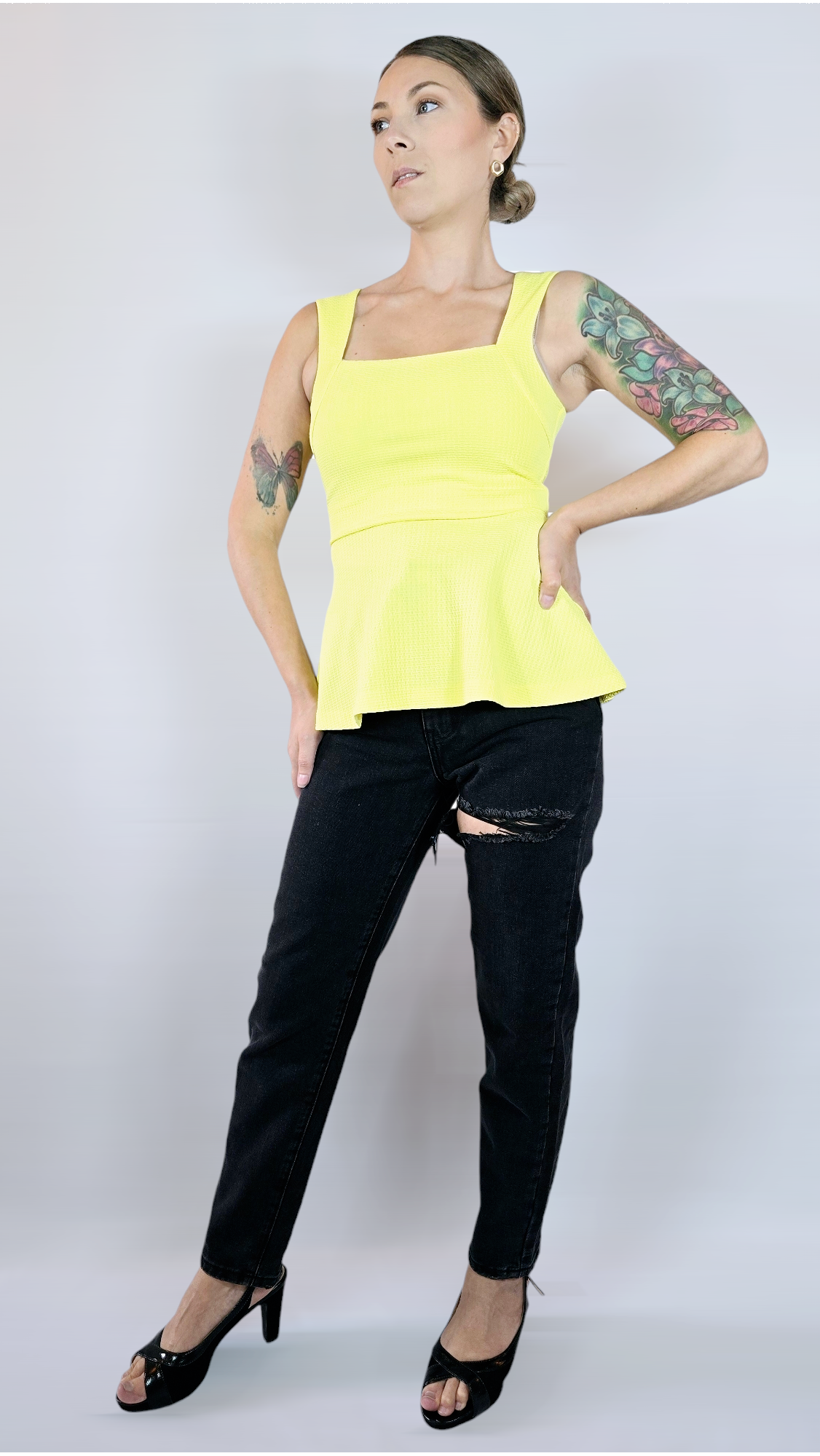 Jeans, Svarta/Stentvättad, 34