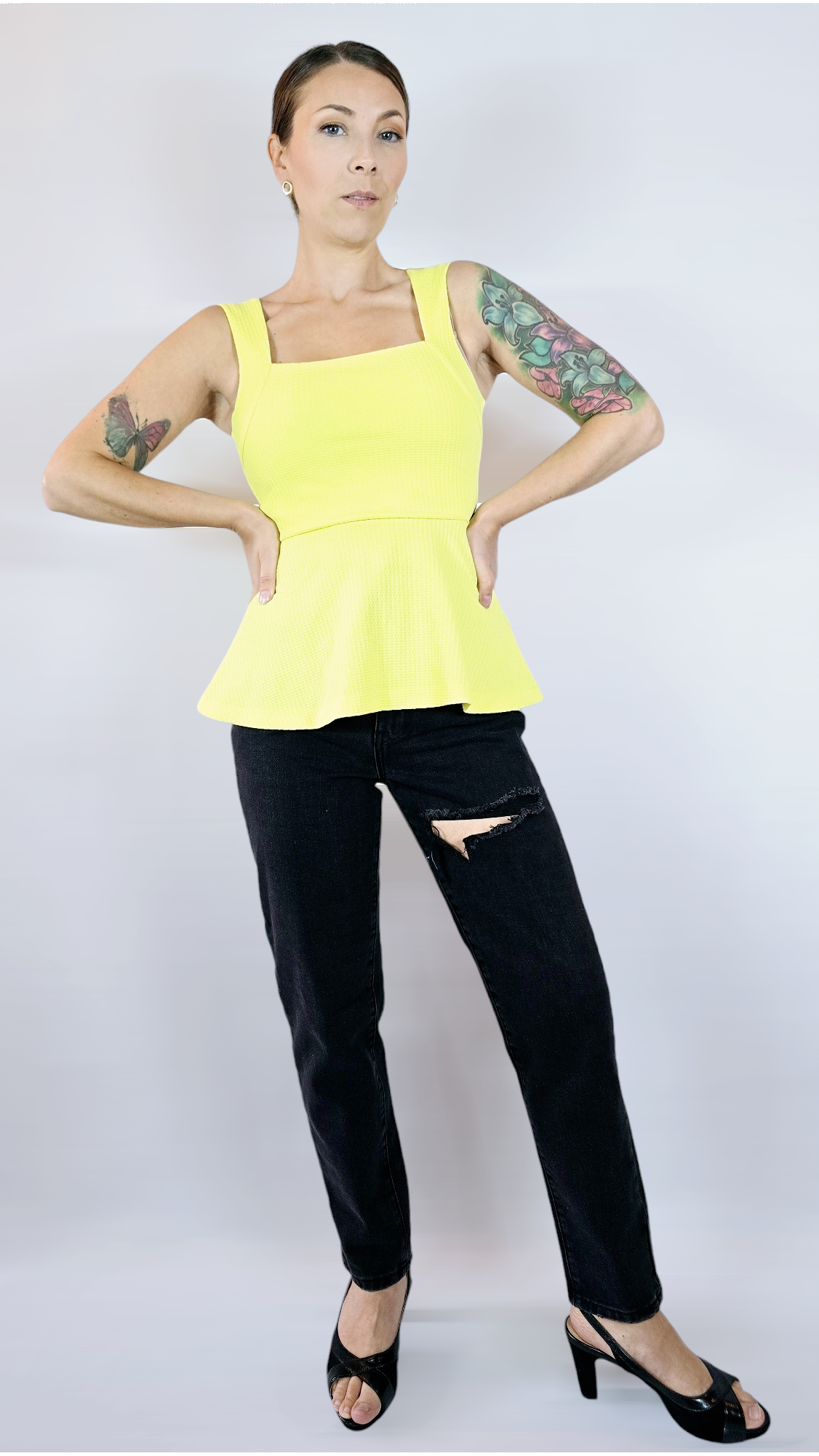 Jeans, Svarta/Stentvättad, 34