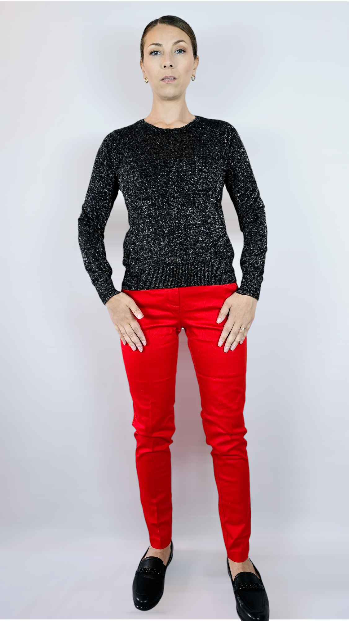 Tröja, Svart/Glittrig, XS