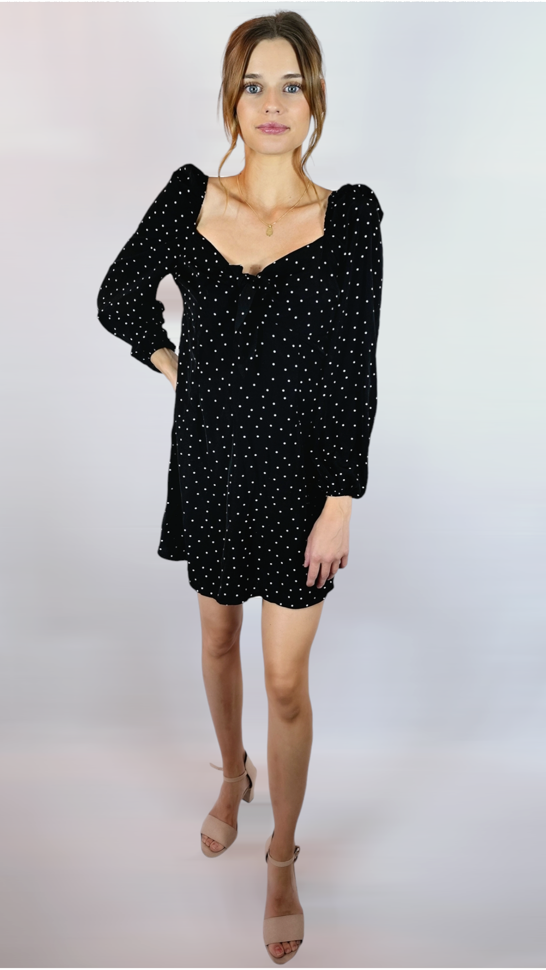 Klänning, Svart/Vit, 38