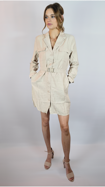 Klänning, Beige, 38