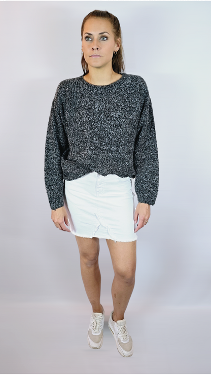 Tjocktröja, Svart/Grå, L