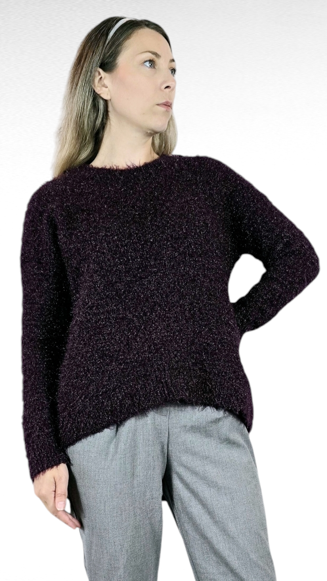Tjocktröja, Mörklila, 38