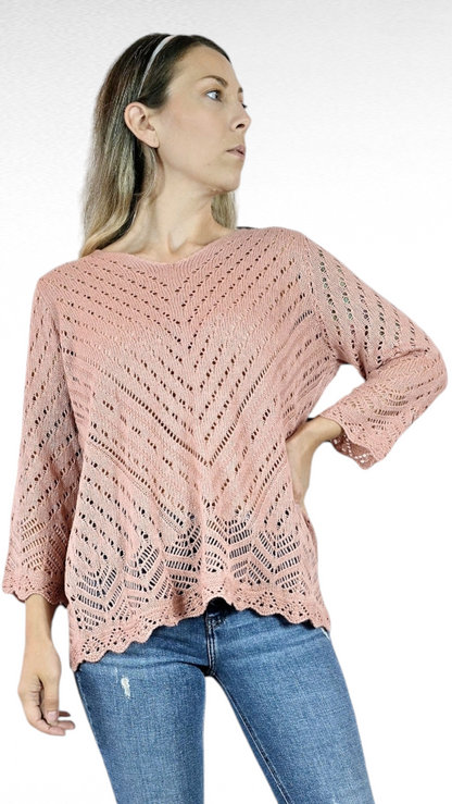 Tröja stickad, Rosa, 38