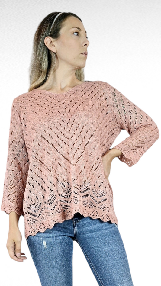 Tröja stickad, Rosa, 38