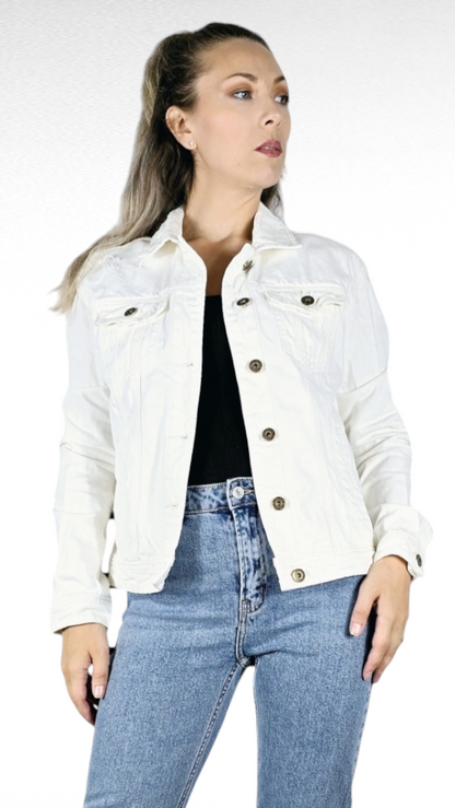 Jeansjacka,Vit, 36