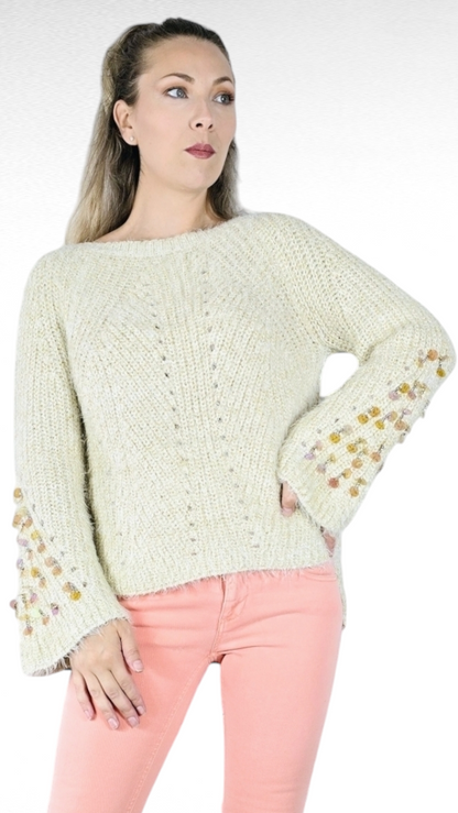 Tjocktröja, Beige, S