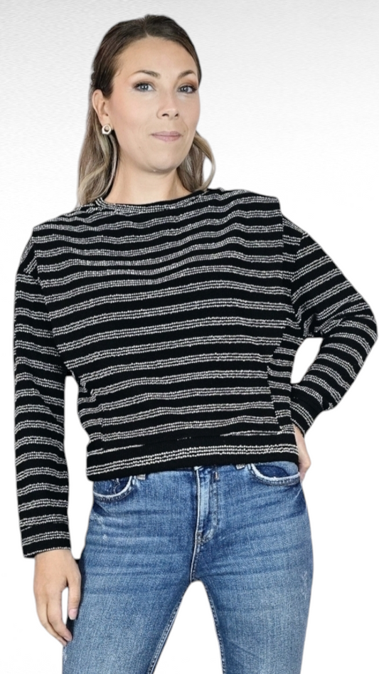 Tröja, Svart/Grå, S