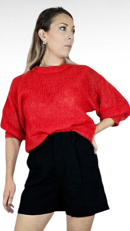 Tröja kort ärm, Röd, S
