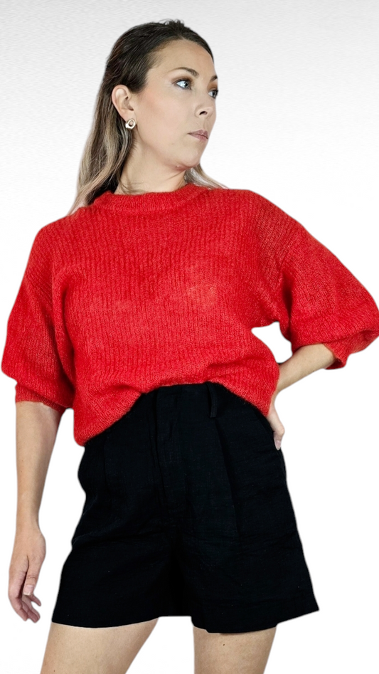 Tröja kort ärm, Röd, S