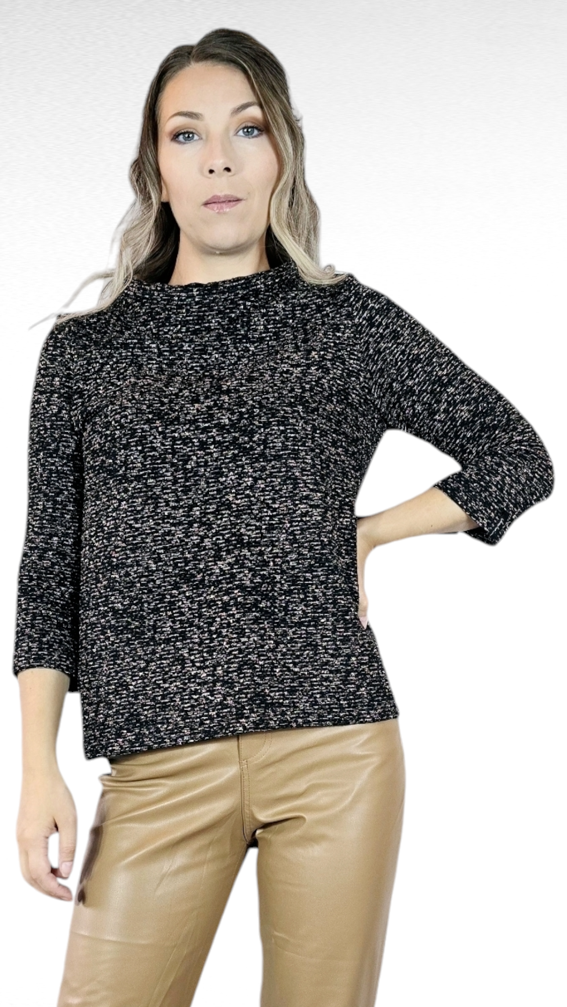 Tröja, Svart/Rosa/Vit, XS