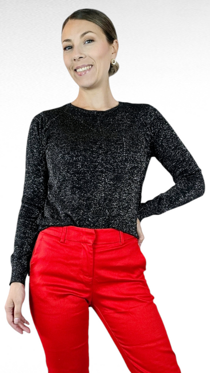 Tröja, Svart/Glittrig, XS