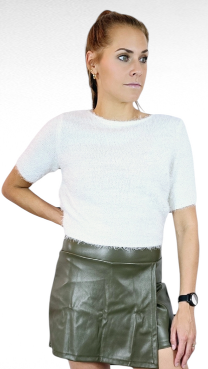 Topp, Vit med öppen rygg, L