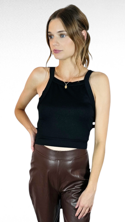 Topp, Svart med öppen rygg, M