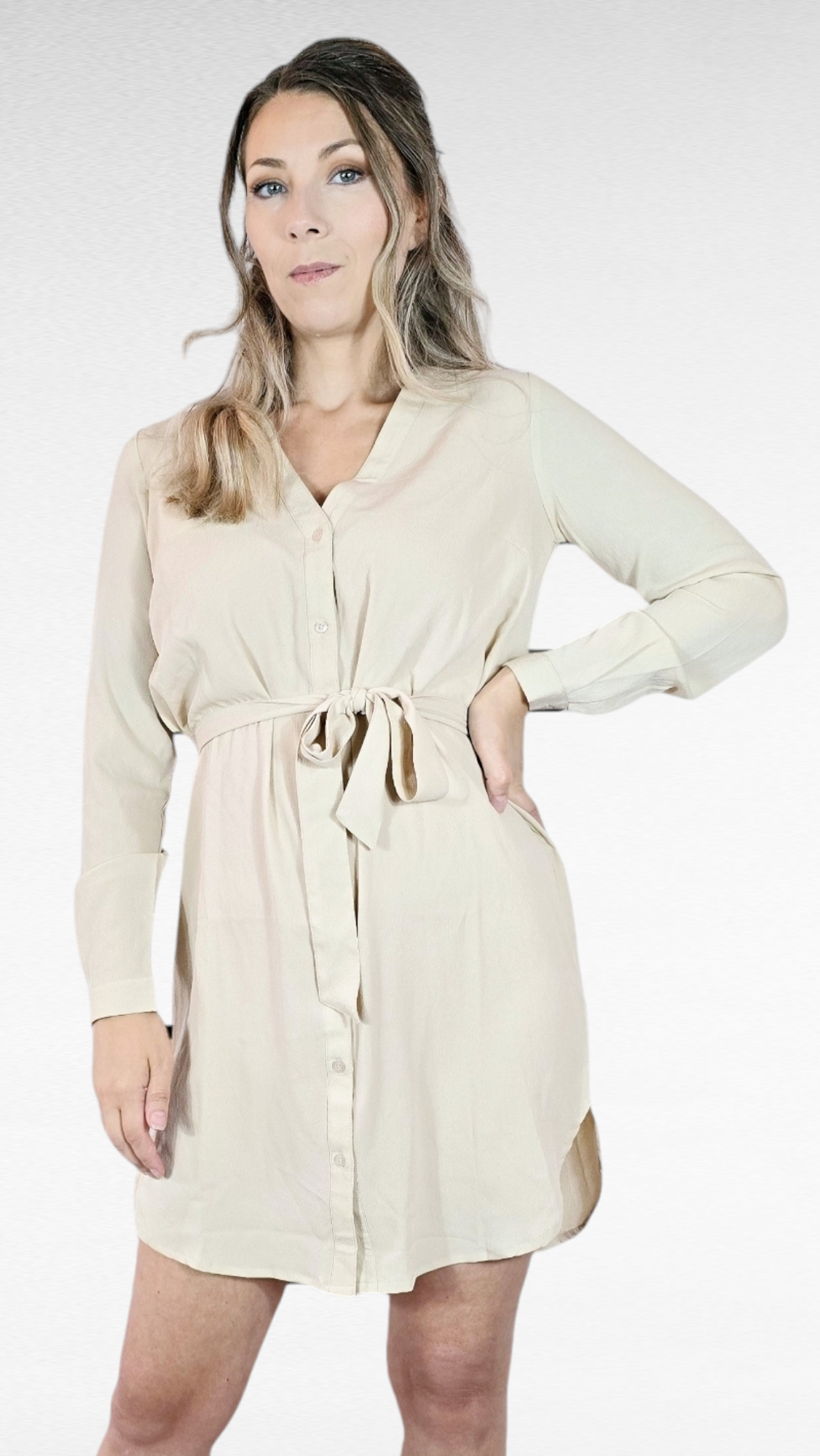 Klänning, Beige, 34