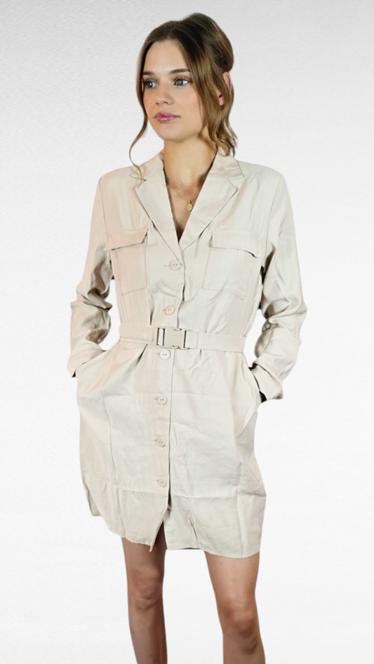 Klänning, Beige, 38