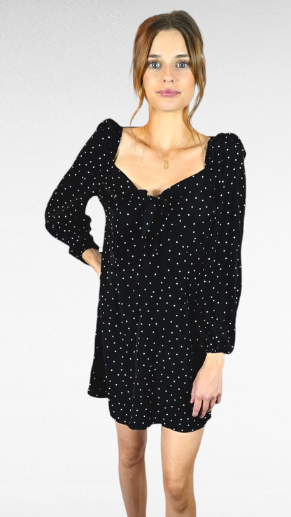 Klänning, Svart/Vit, 38