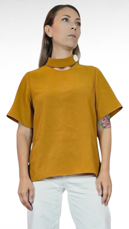 Blus kortärmad, Orange, XS