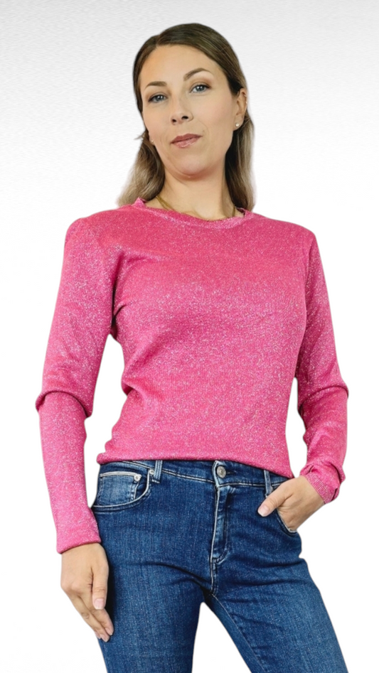 Tröja, Rosa/Glitter, S