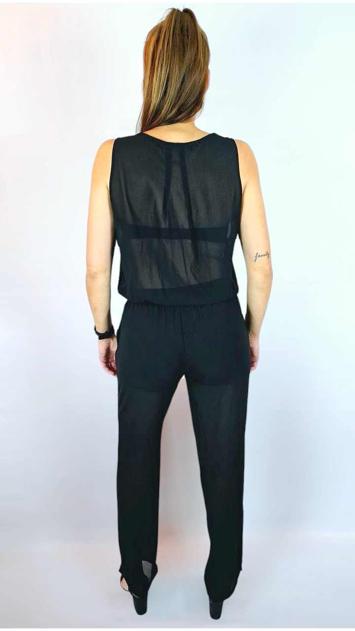 Jumpsuit, Svart, L