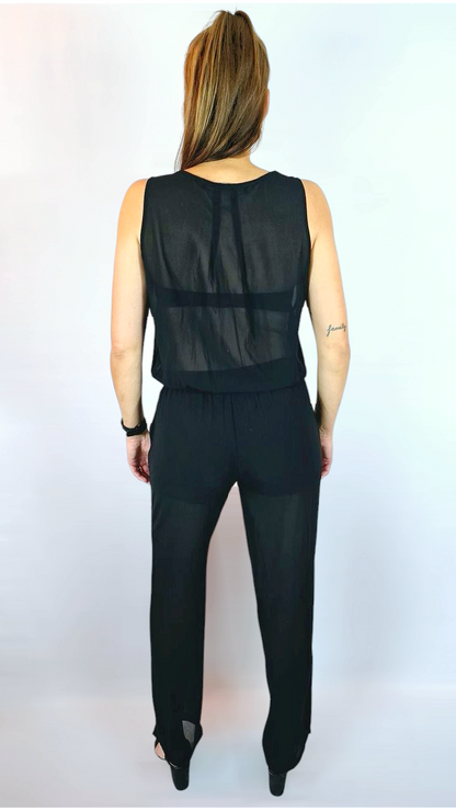 Jumpsuit, Svart, L