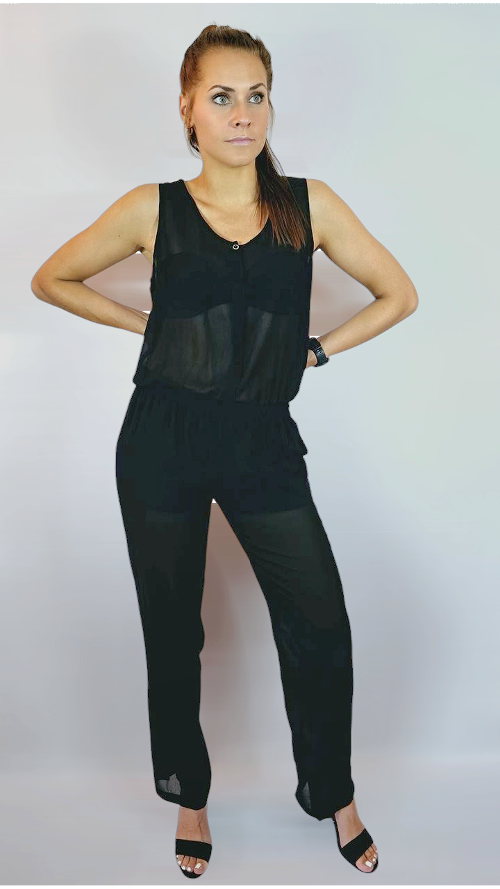 Jumpsuit, Svart, L