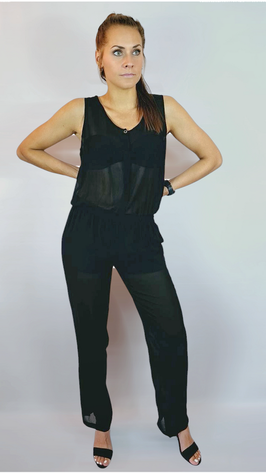 Jumpsuit, Svart, L