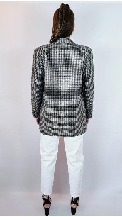 Jacka/Tjock kavaj, Beige/Blå/Svart, L