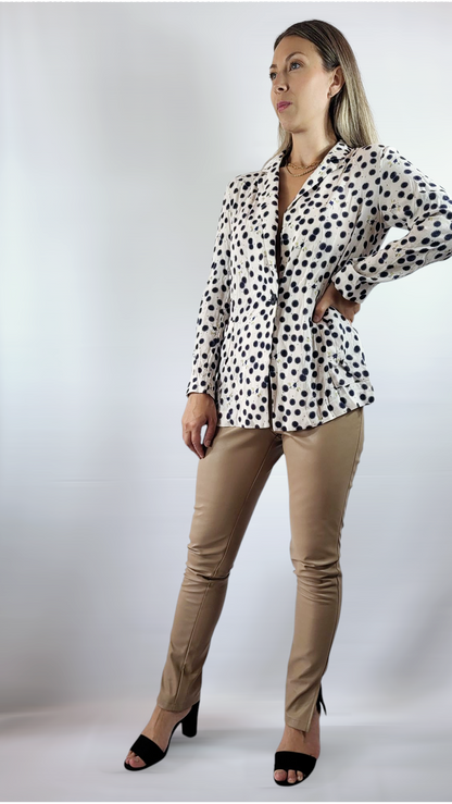 Byxor "skinn", Beige, 36