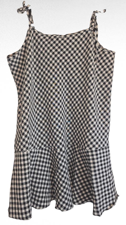 Klänning, Svart/Vit, L