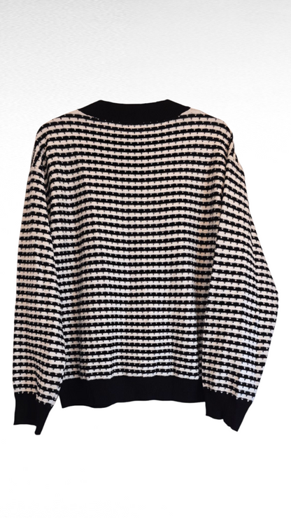 Tröja, Svart/Vit, XL/XXL