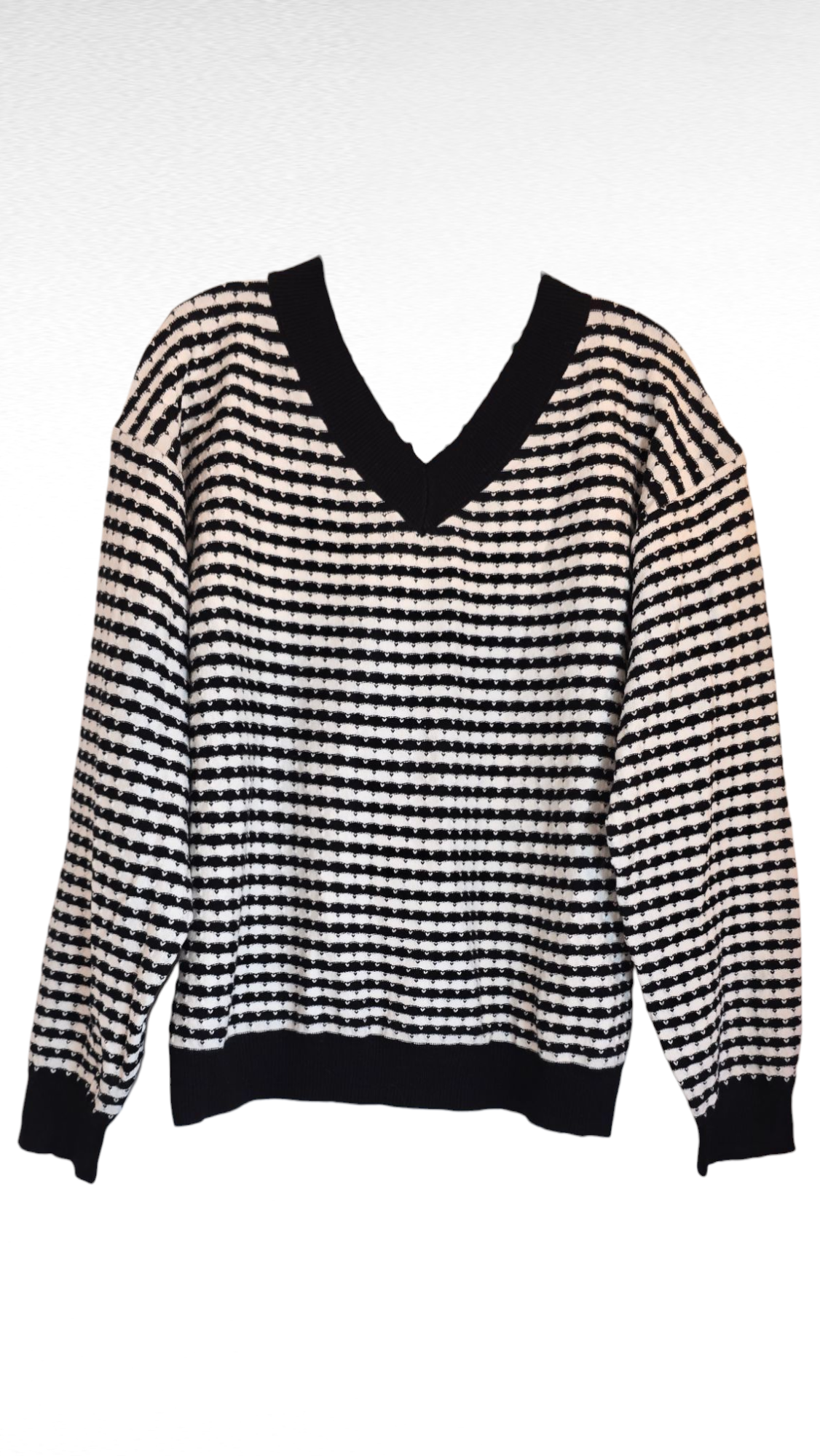 Tröja, Svart/Vit, XL/XXL