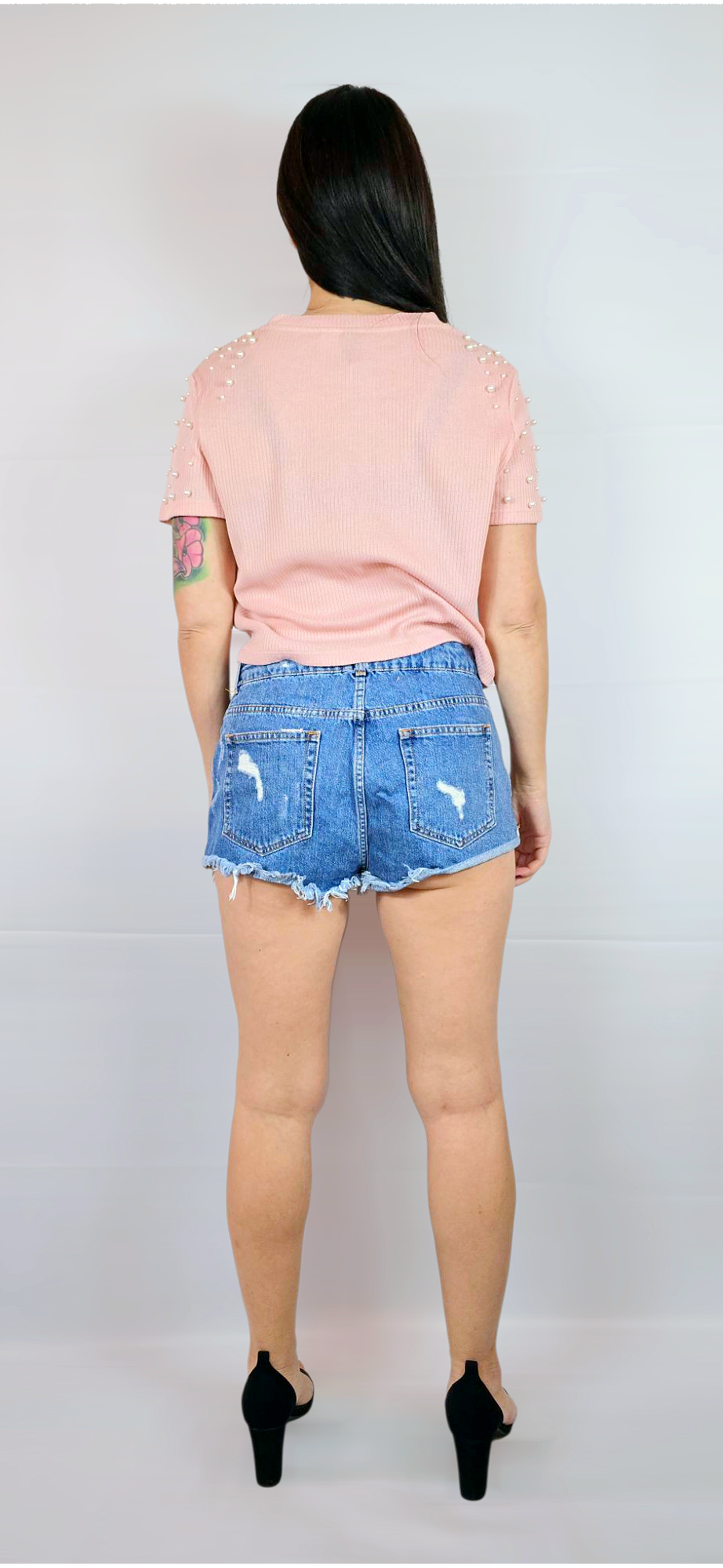 Jeansshorts, Blå, M
