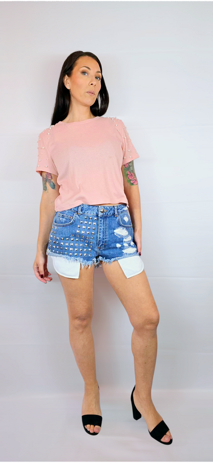 Jeansshorts, Blå, M