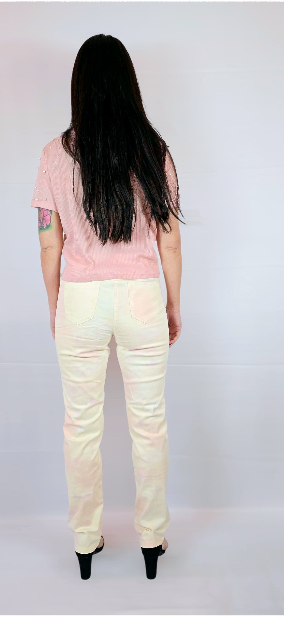 Byxor, Rosa/Benvit, M