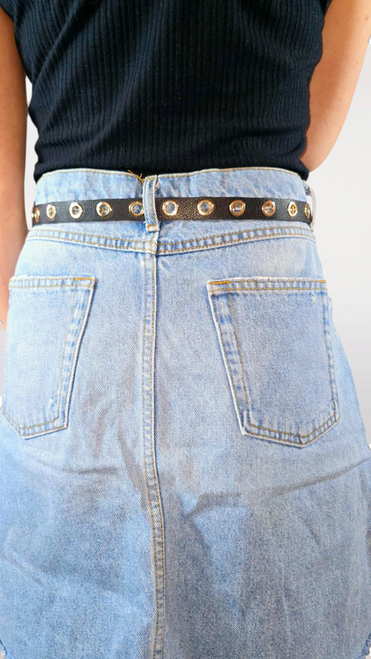 Skärp, Guld/Svart, S/M