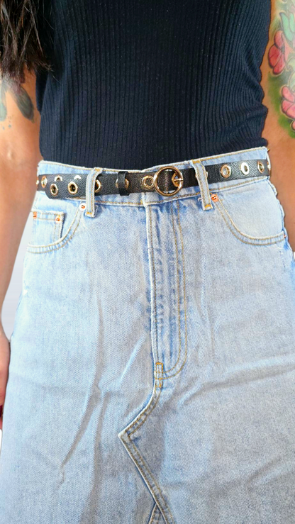 Skärp, Guld/Svart, S/M