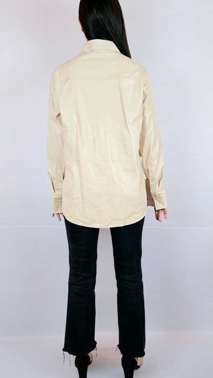 Skjorta "skinn", Beige, M