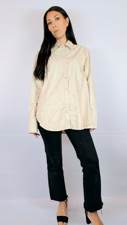 Skjorta "skinn", Beige, M
