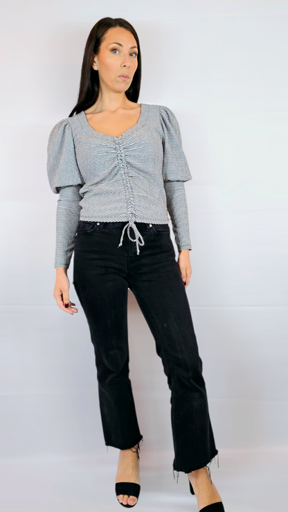 Tröja, Svart/Vit, M