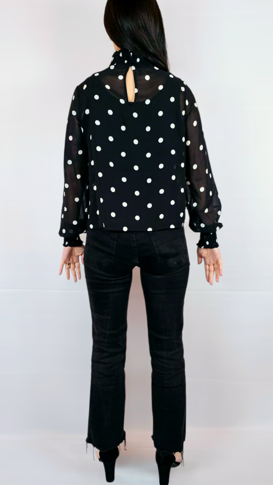 Blus, Svart/Vit, 36