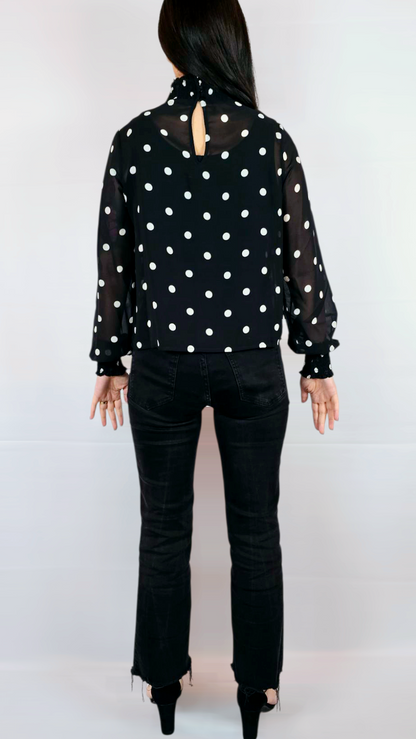 Blus, Svart/Vit, 36