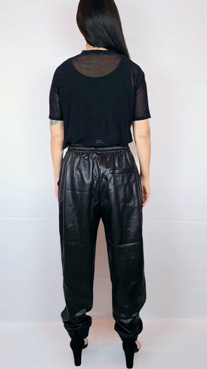 Byxor "skinn", Svart, M