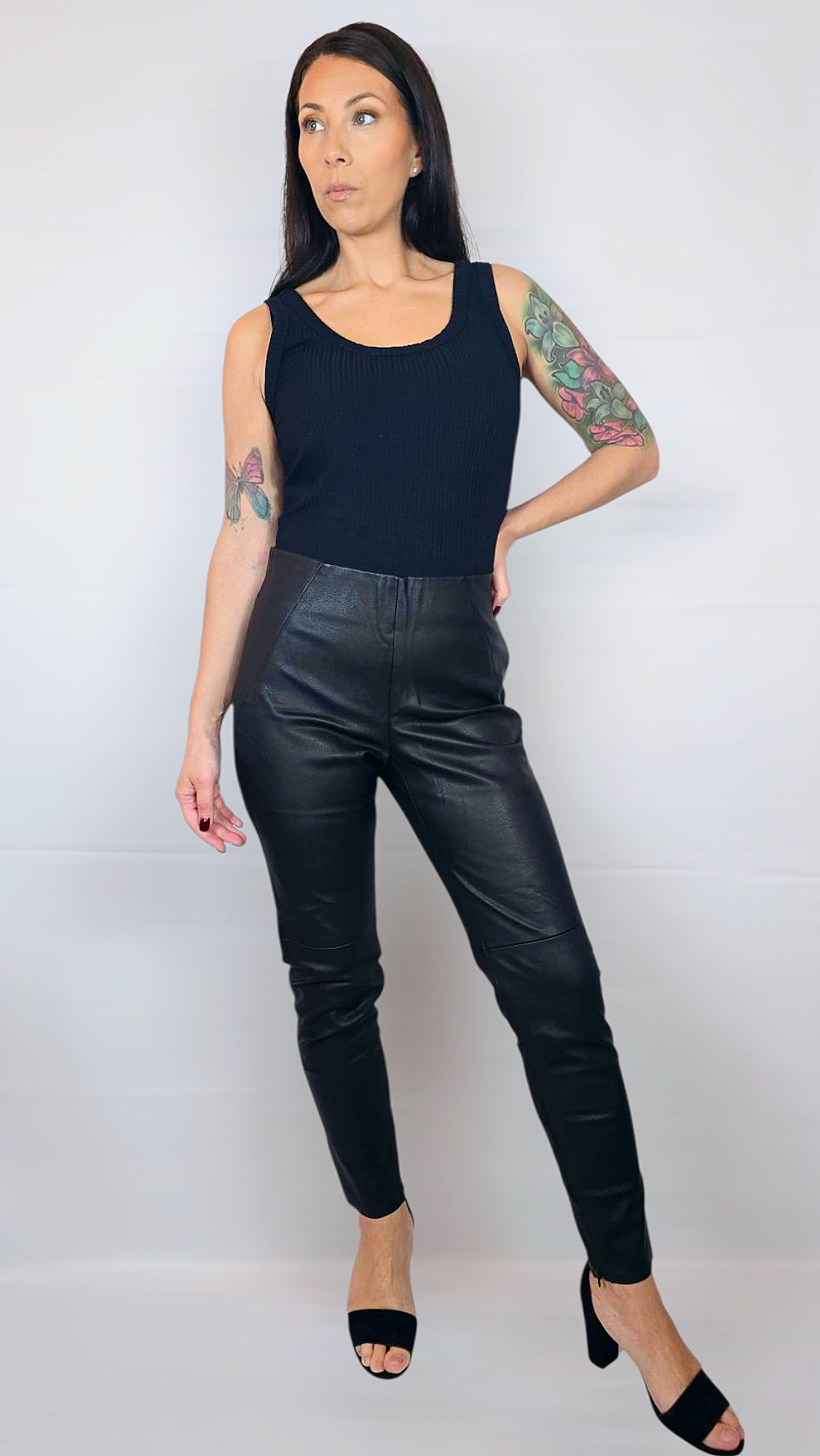 Byxor "skinn", Svart, M