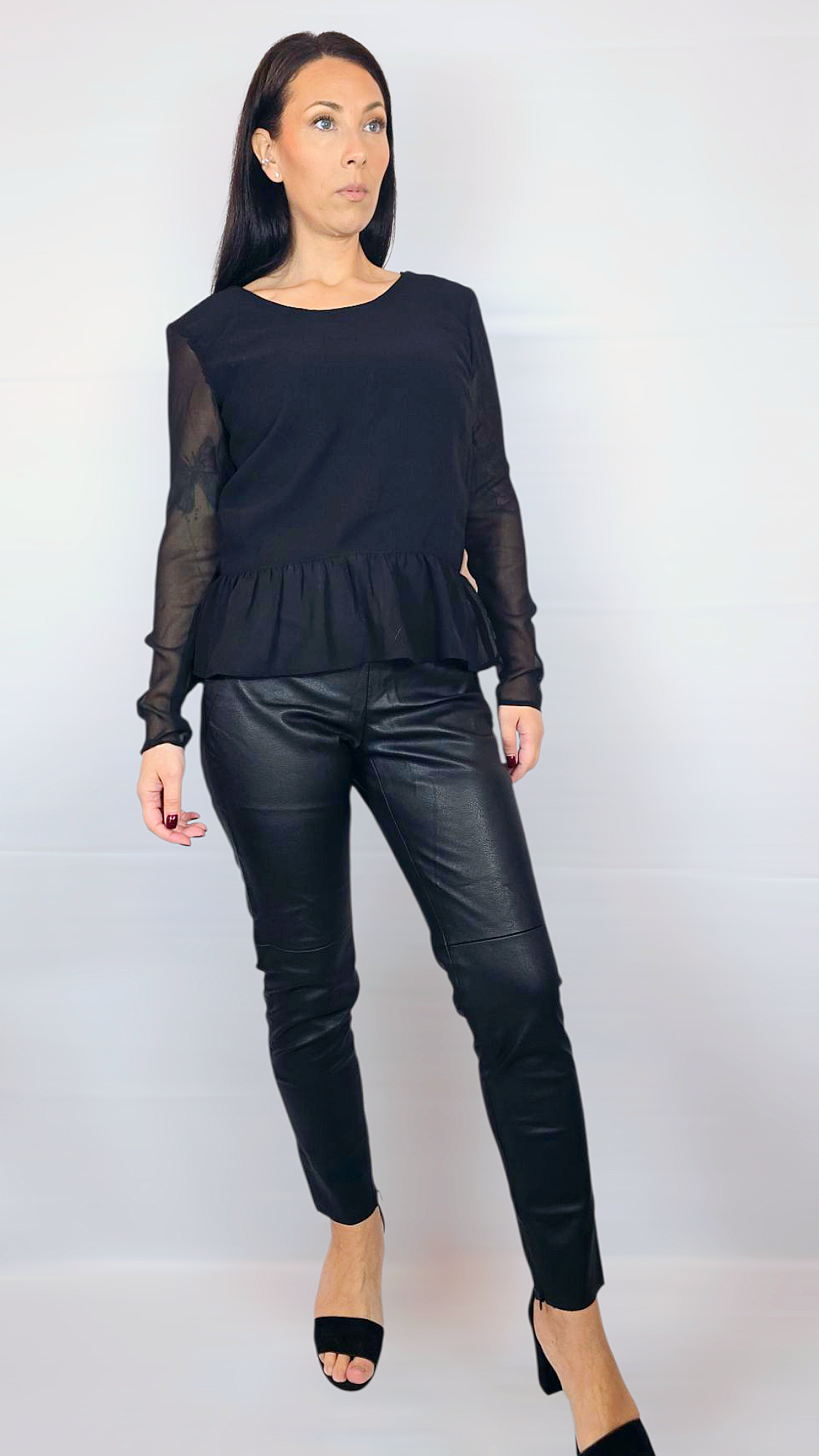 Byxor "skinn", Svart, M